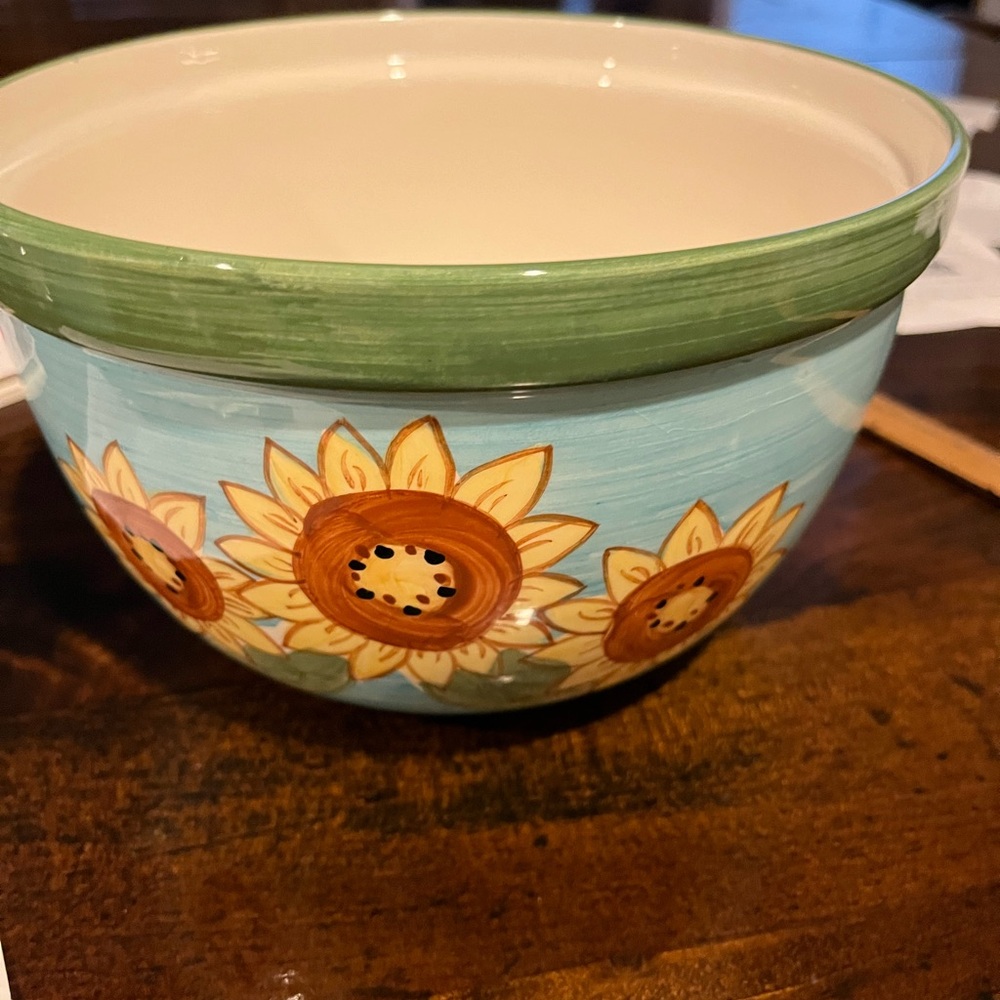 Sunflower Design Ceramic Mixing Bowl